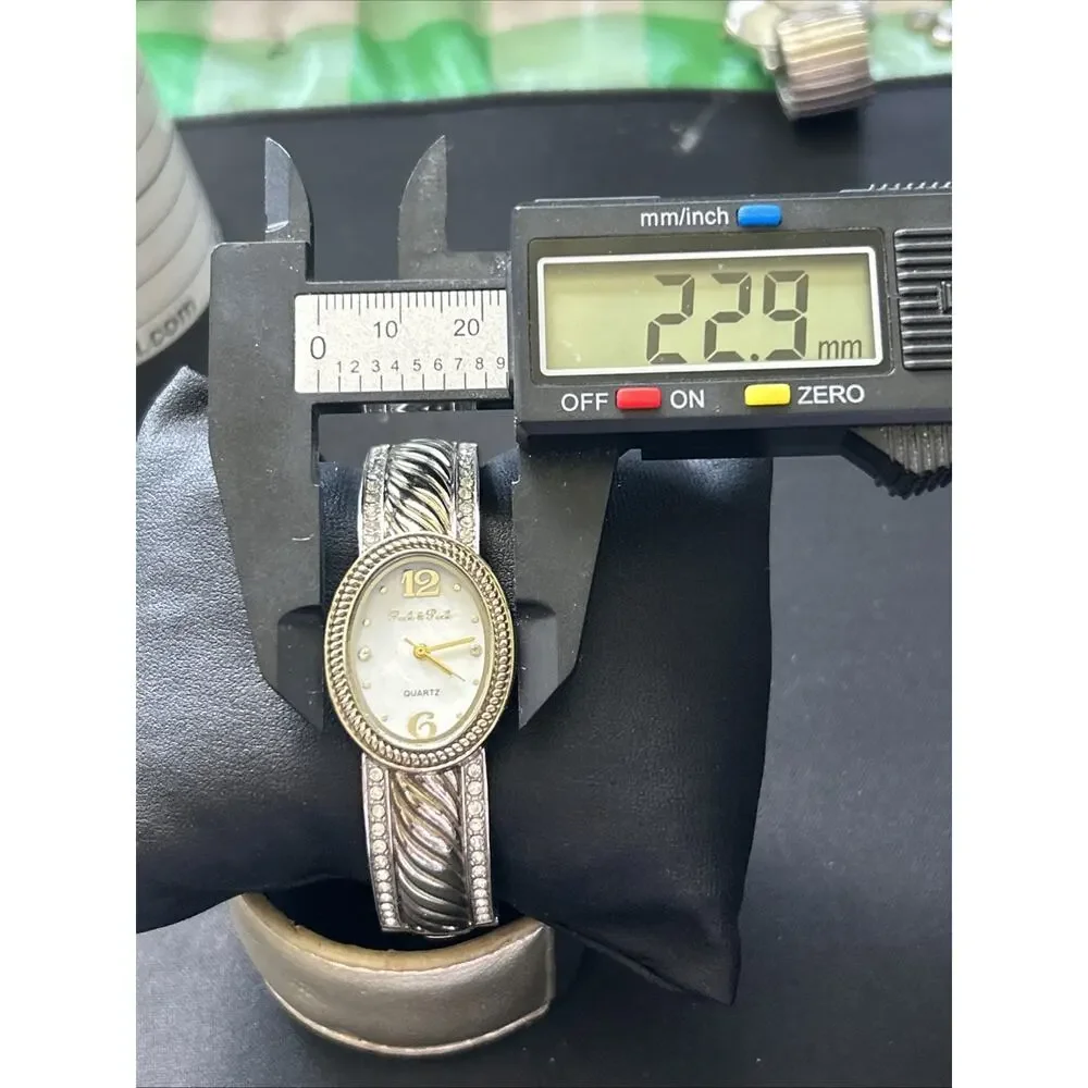 Peck And Peck Two Tone Pearlized Dial Women’s Quartz Watch